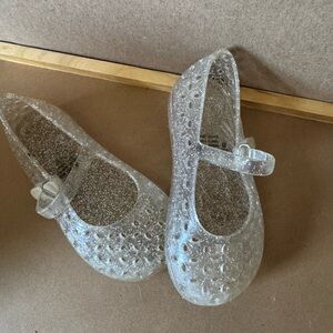Kids Clear Glitter Jelly Shoes